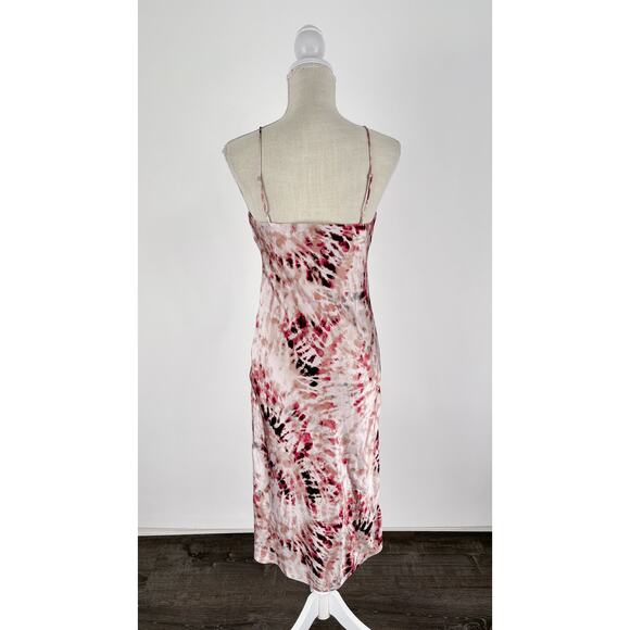 Cami NYC Raven Tie Dyed Silk Charmeuse Midi Slip Dress Womens Size Small V Neck - Picture 7 of 13